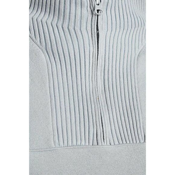 Lunya Cozy Cotton Silk Zip Pullover chilly blue M - Picture 4 of 11